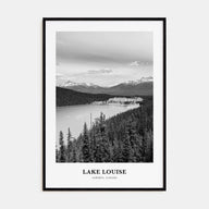 Lake Louise Portrait B&W No 1 Poster