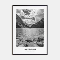 Lake Louise Portrait B&W No 2 Poster