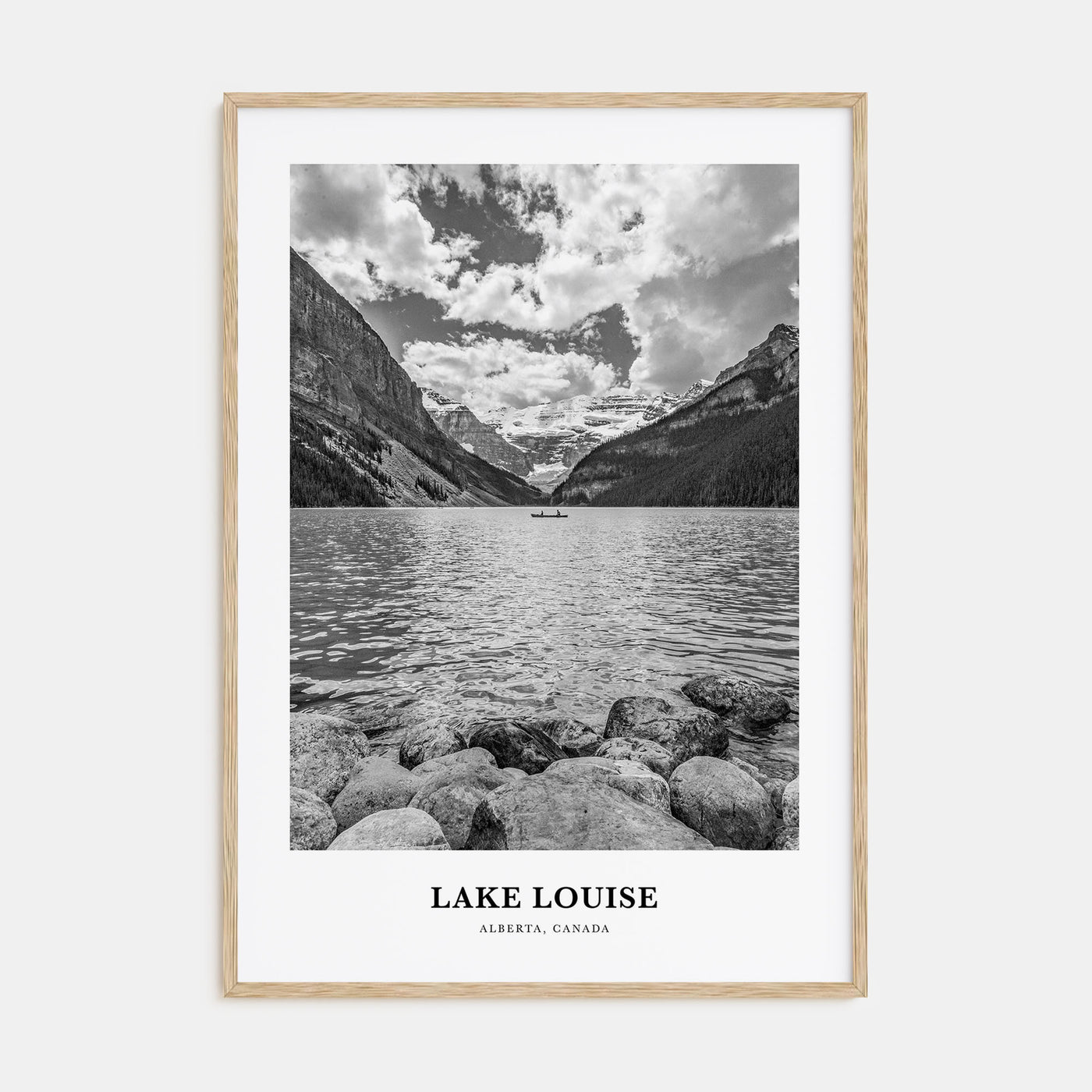 Lake Louise Portrait B&W No 2 Poster