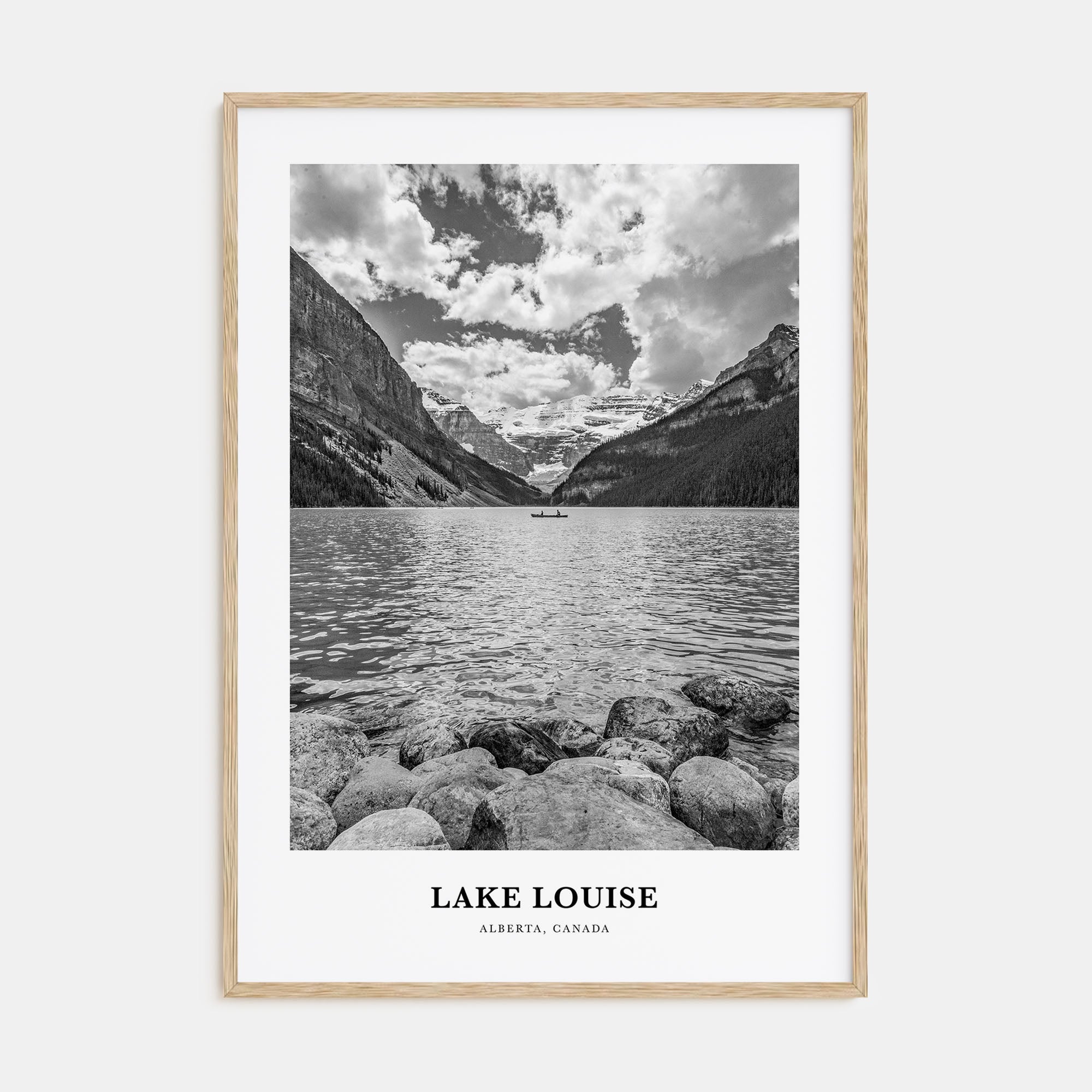 Lake Louise Portrait B&W No 2 Poster