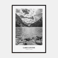 Lake Louise Portrait B&W No 2 Poster