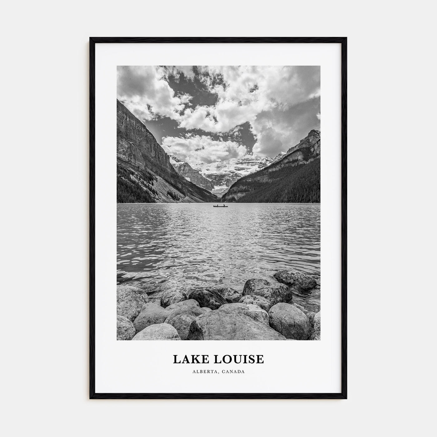 Lake Louise Portrait B&W No 2 Poster