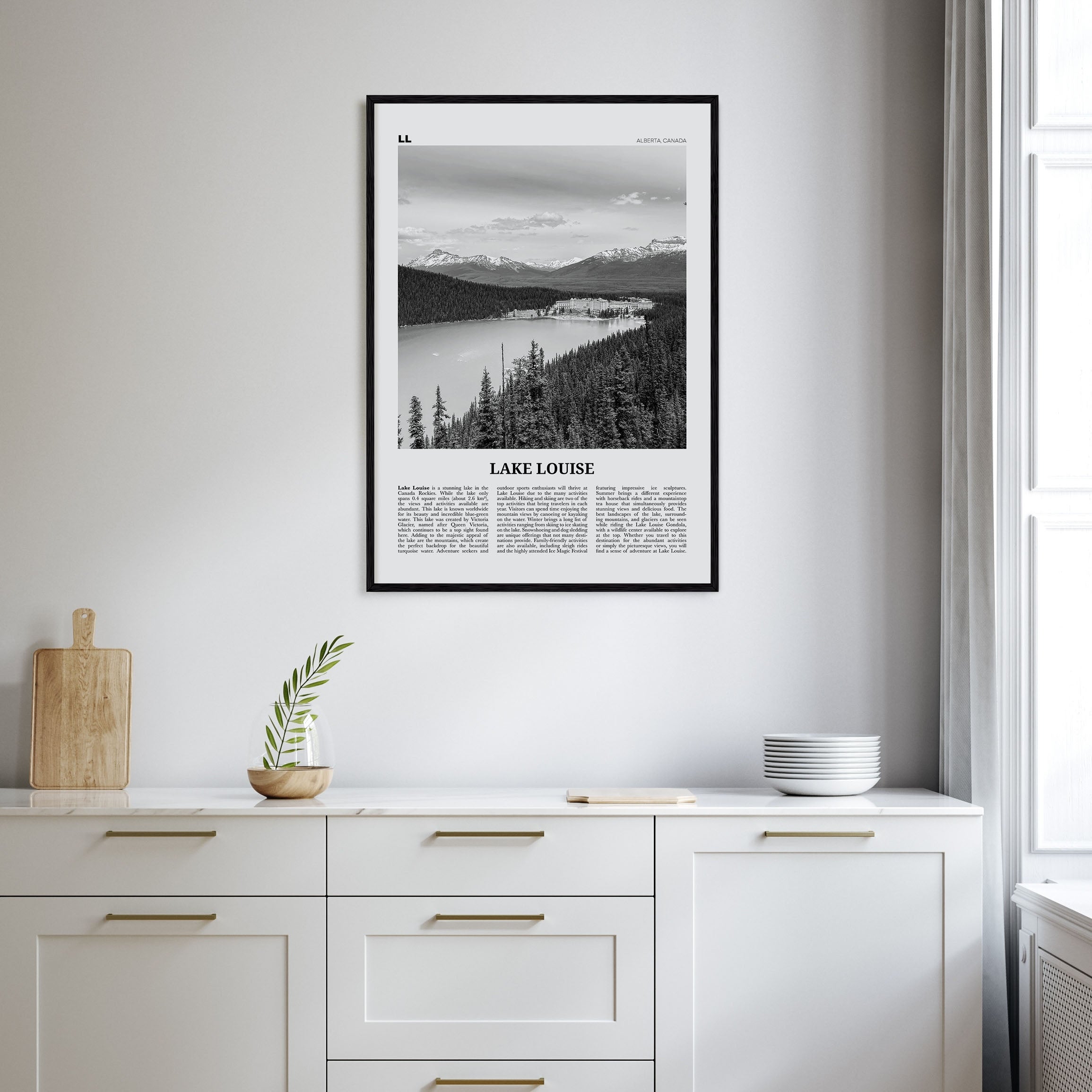 Lake Louise Travel B&W No 1 Poster