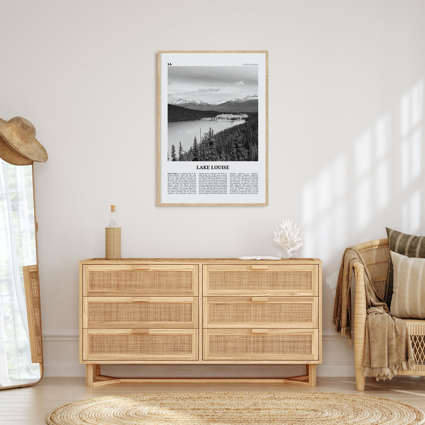 Lake Louise Travel B&W No 1 Poster