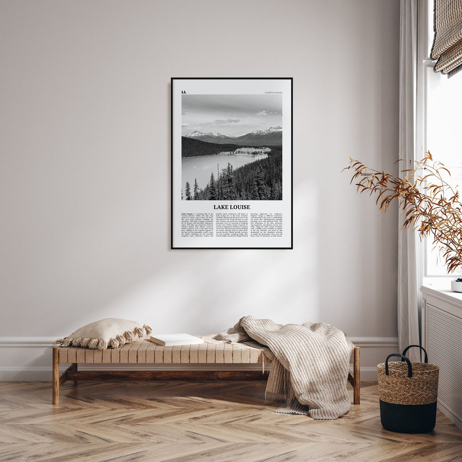 Lake Louise Travel B&W No 1 Poster