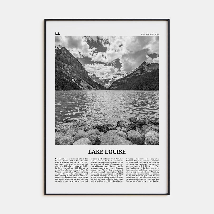 Lake Louise Travel B&W No 2 Poster