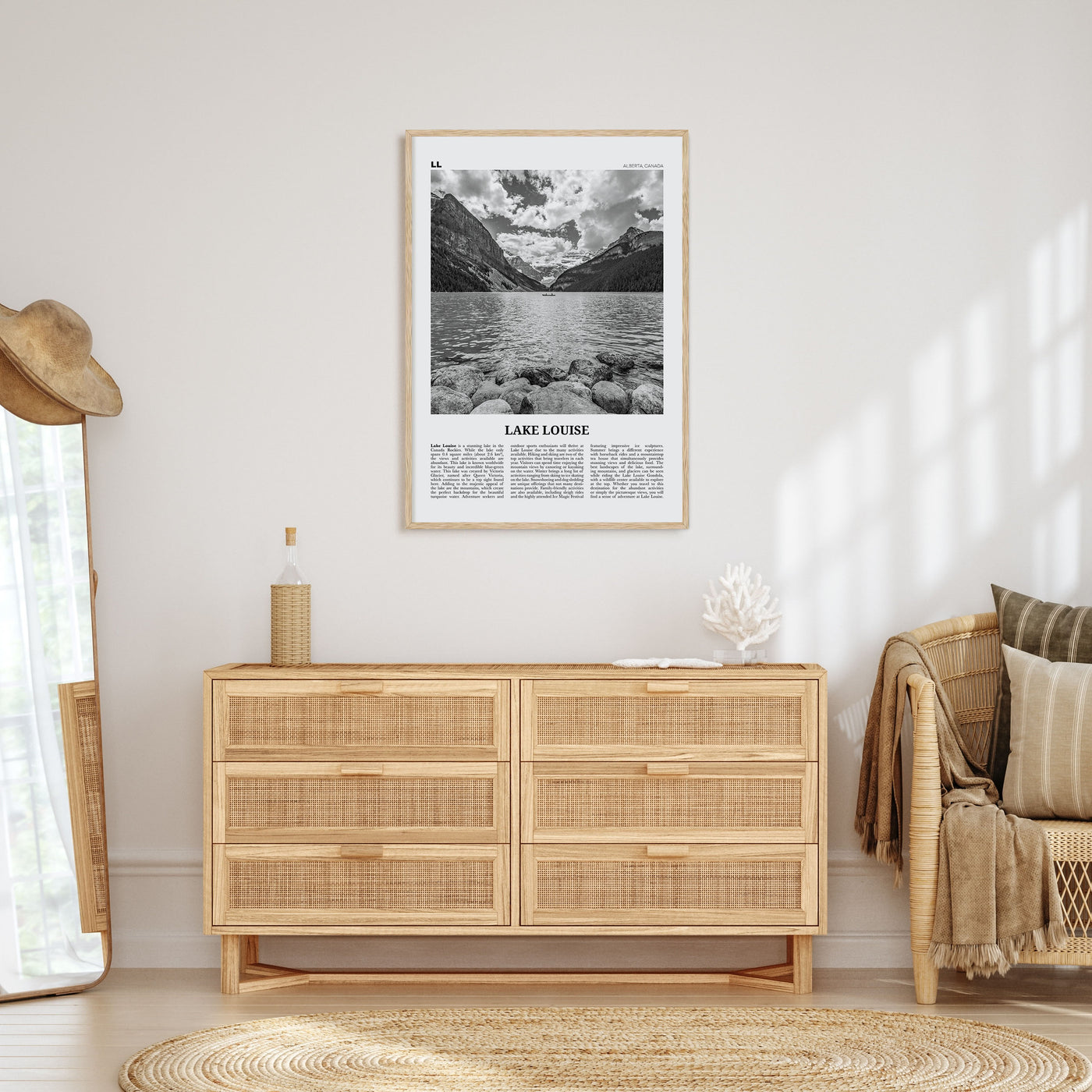 Lake Louise Travel B&W No 2 Poster