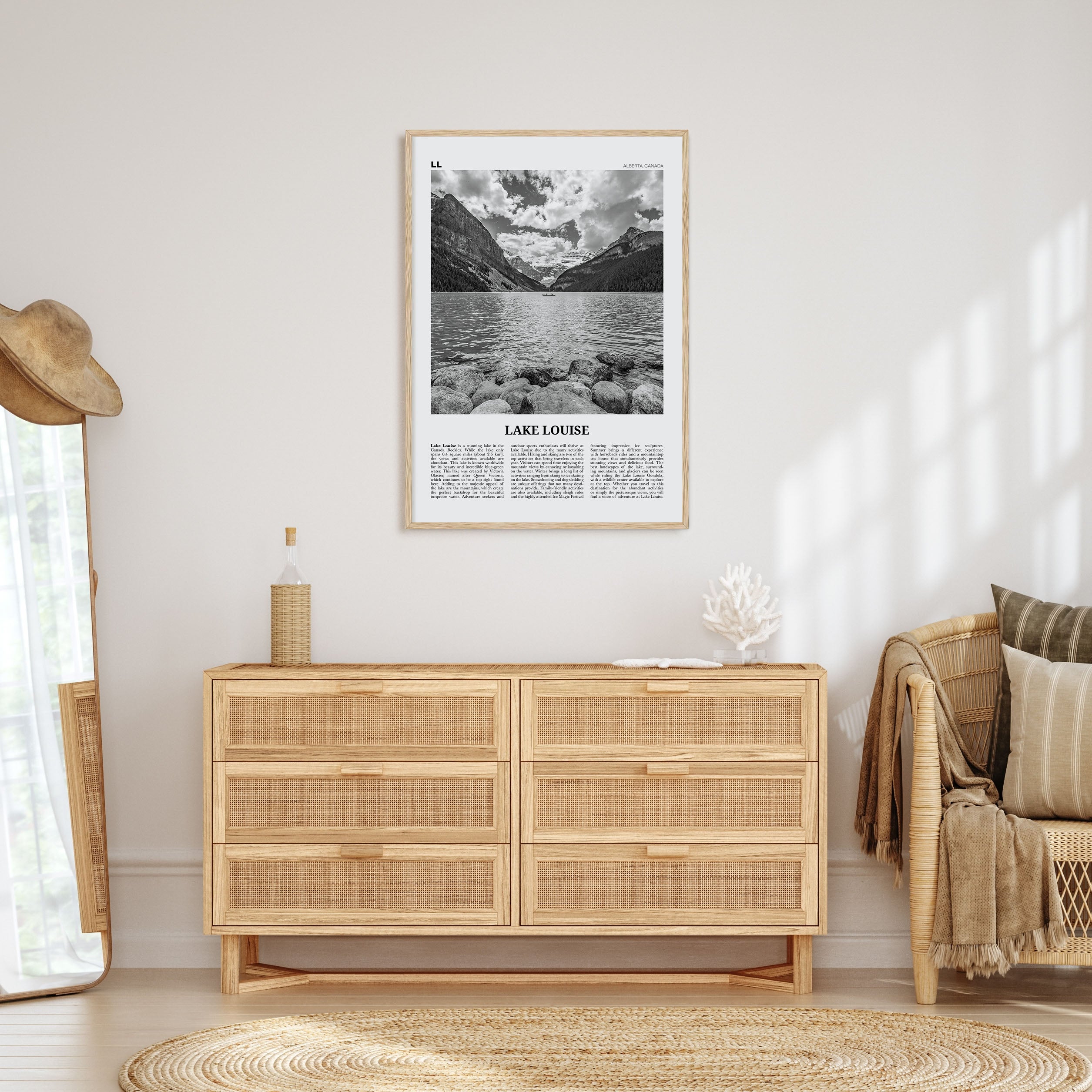 Lake Louise Travel B&W No 2 Poster