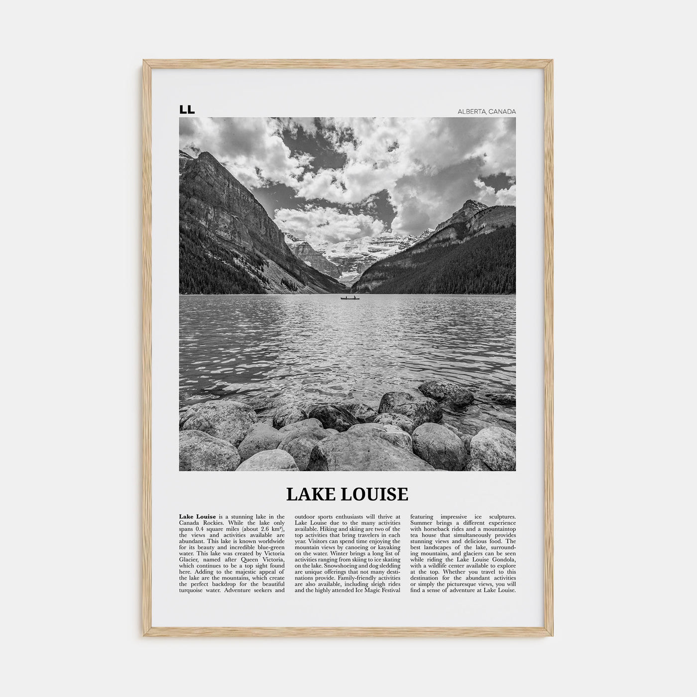 Lake Louise Travel B&W No 2 Poster