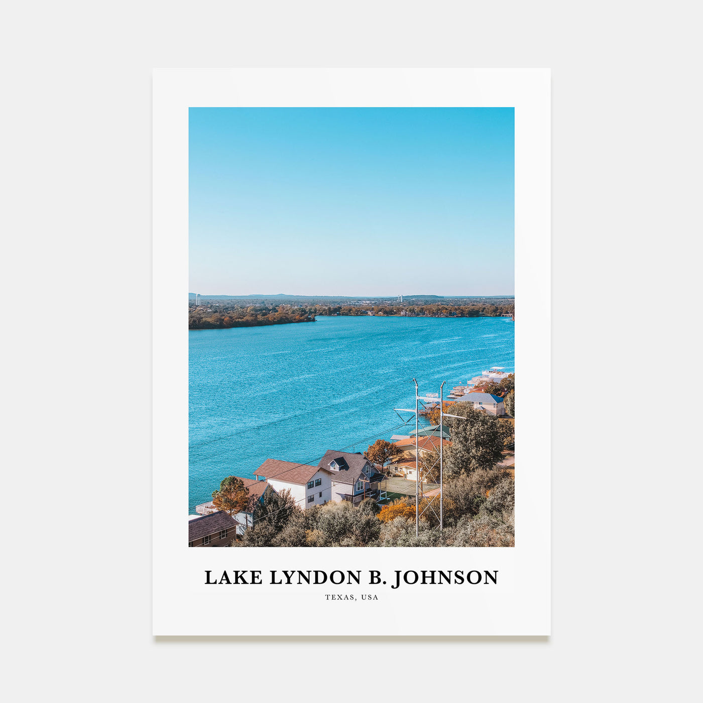 Lake Lyndon B. Johnson Portrait Color Poster