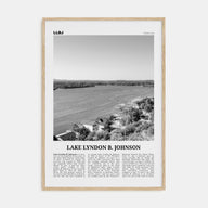 Lake Lyndon B. Johnson Travel B&W Poster
