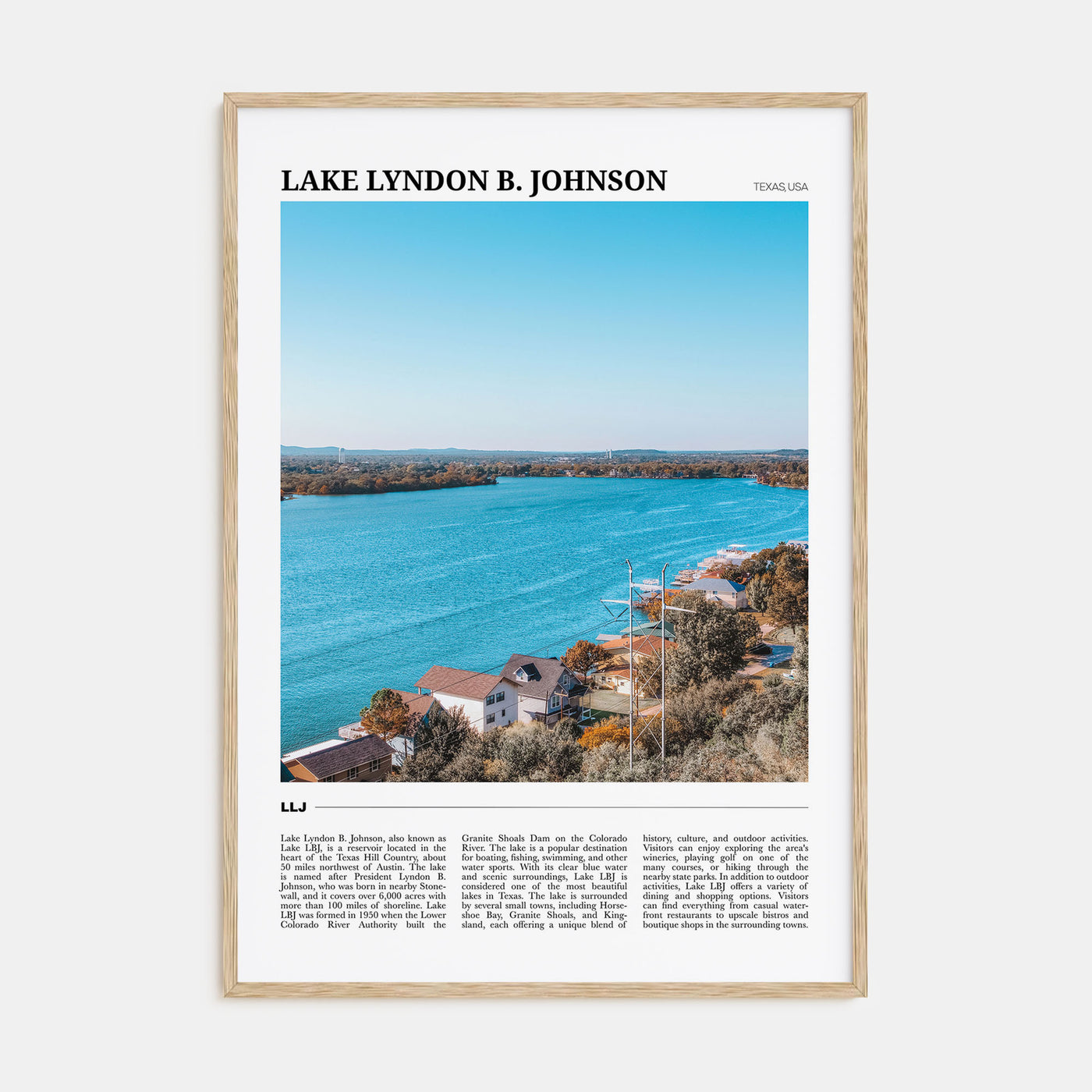 Lake Lyndon B. Johnson Travel Color Poster