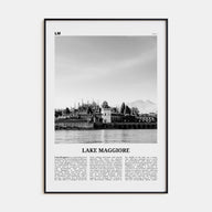 Lake Maggiore Travel B&W Poster
