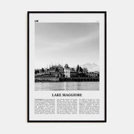 Lake Maggiore Travel B&W Poster
