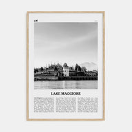Lake Maggiore Travel B&W Poster