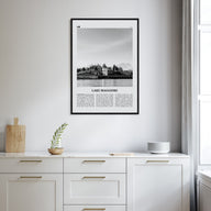 Lake Maggiore Travel B&W Poster