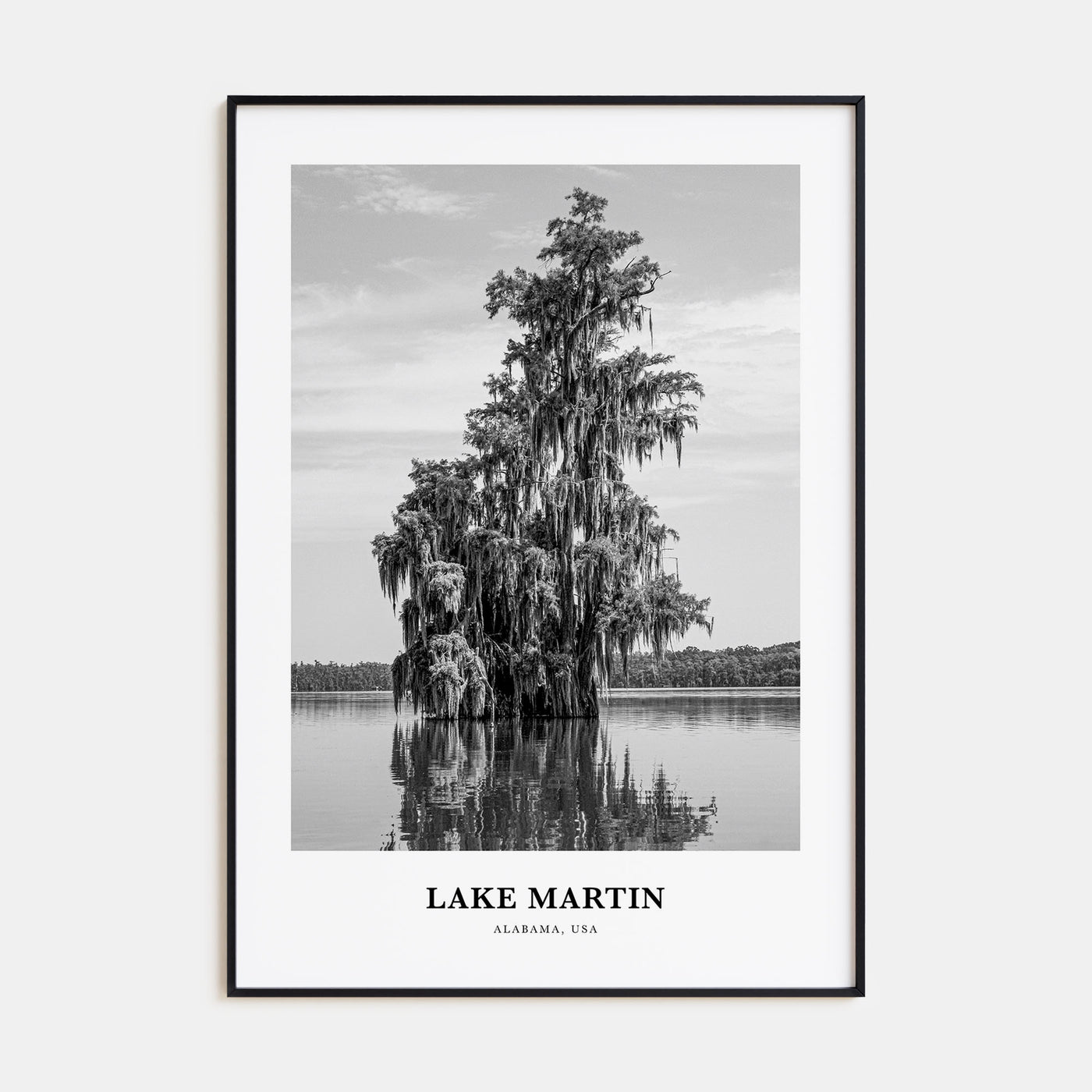 Lake Martin Portrait B&W No 1 Poster