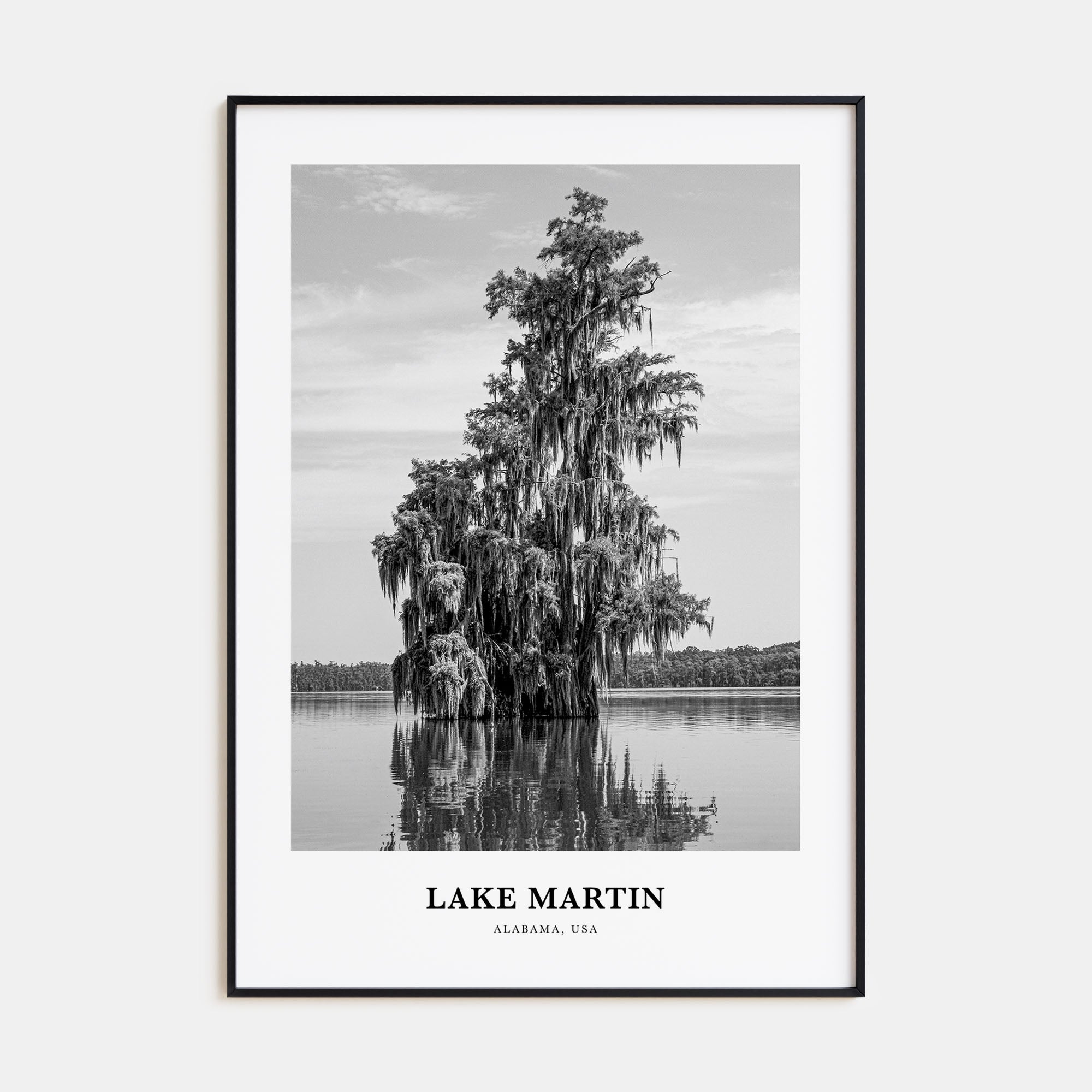 Lake Martin Portrait B&W No 1 Poster