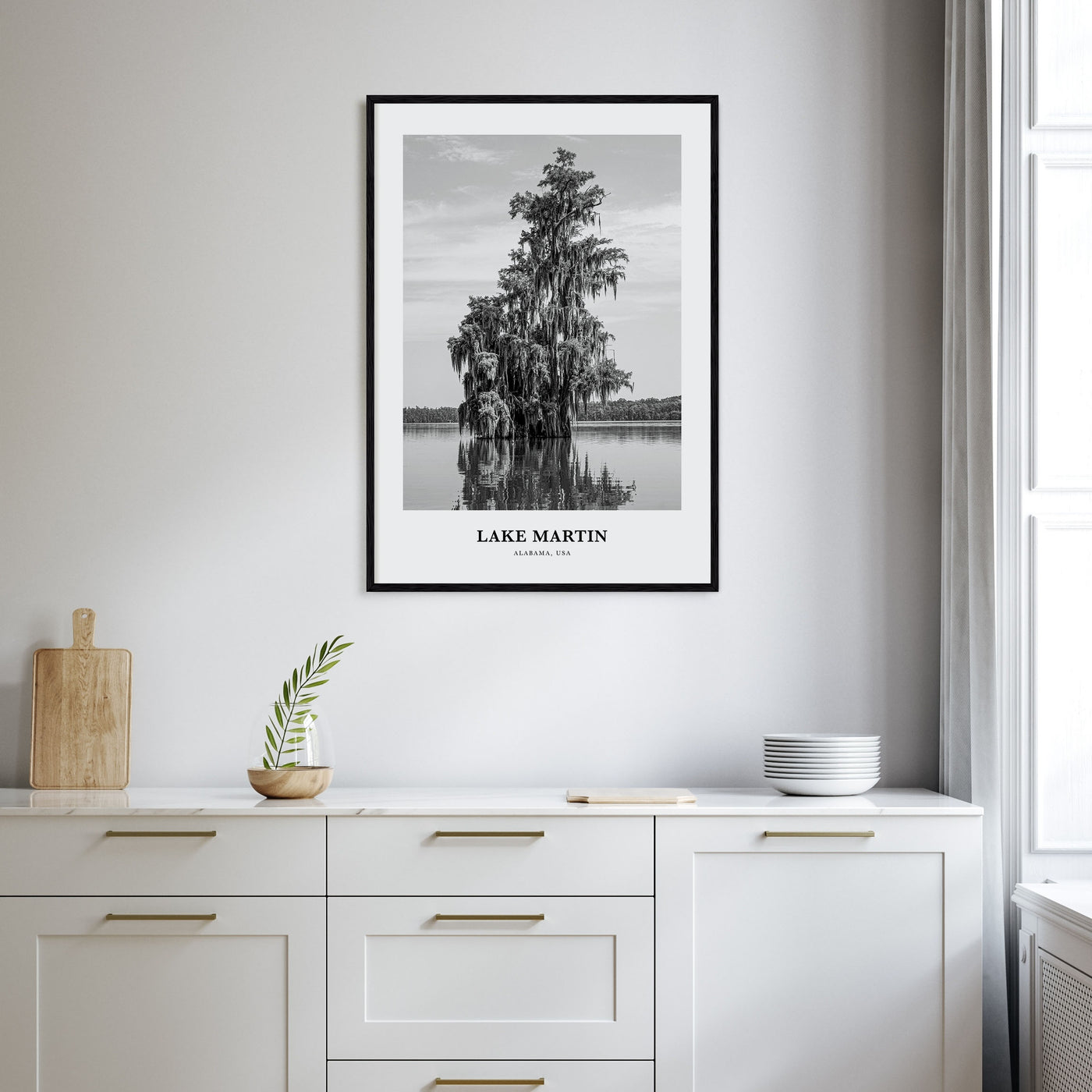 Lake Martin Portrait B&W No 1 Poster