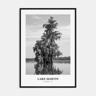 Lake Martin Portrait B&W No 1 Poster