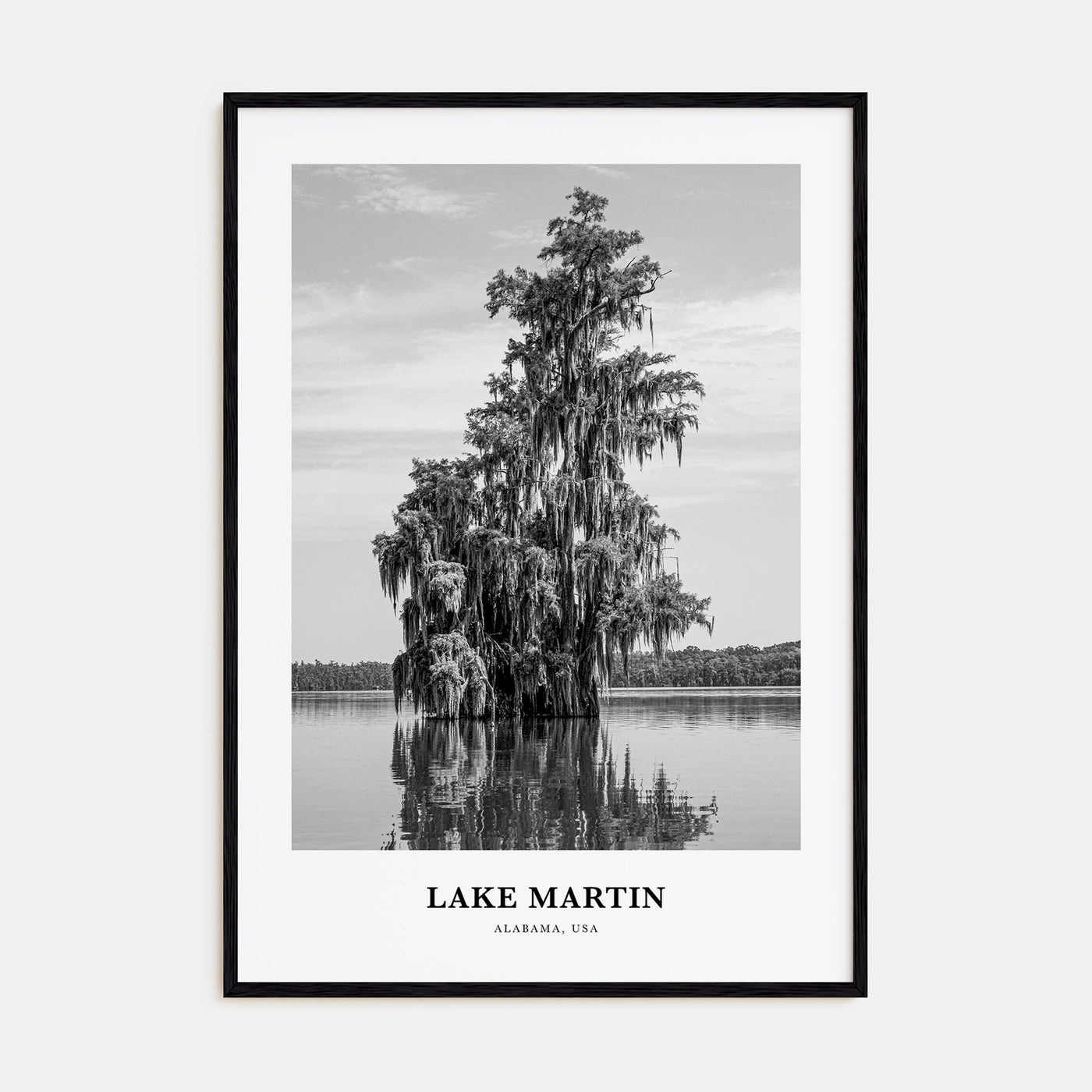 Lake Martin Portrait B&W No 1 Poster