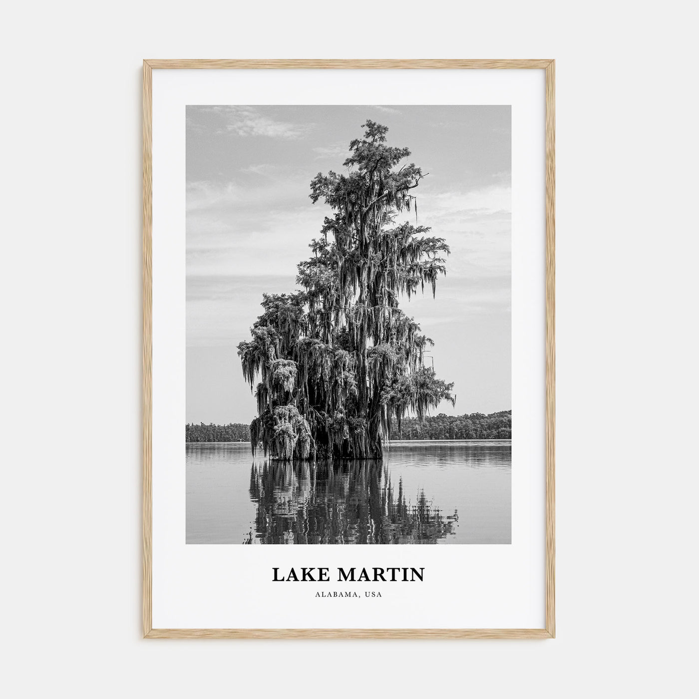 Lake Martin Portrait B&W No 1 Poster