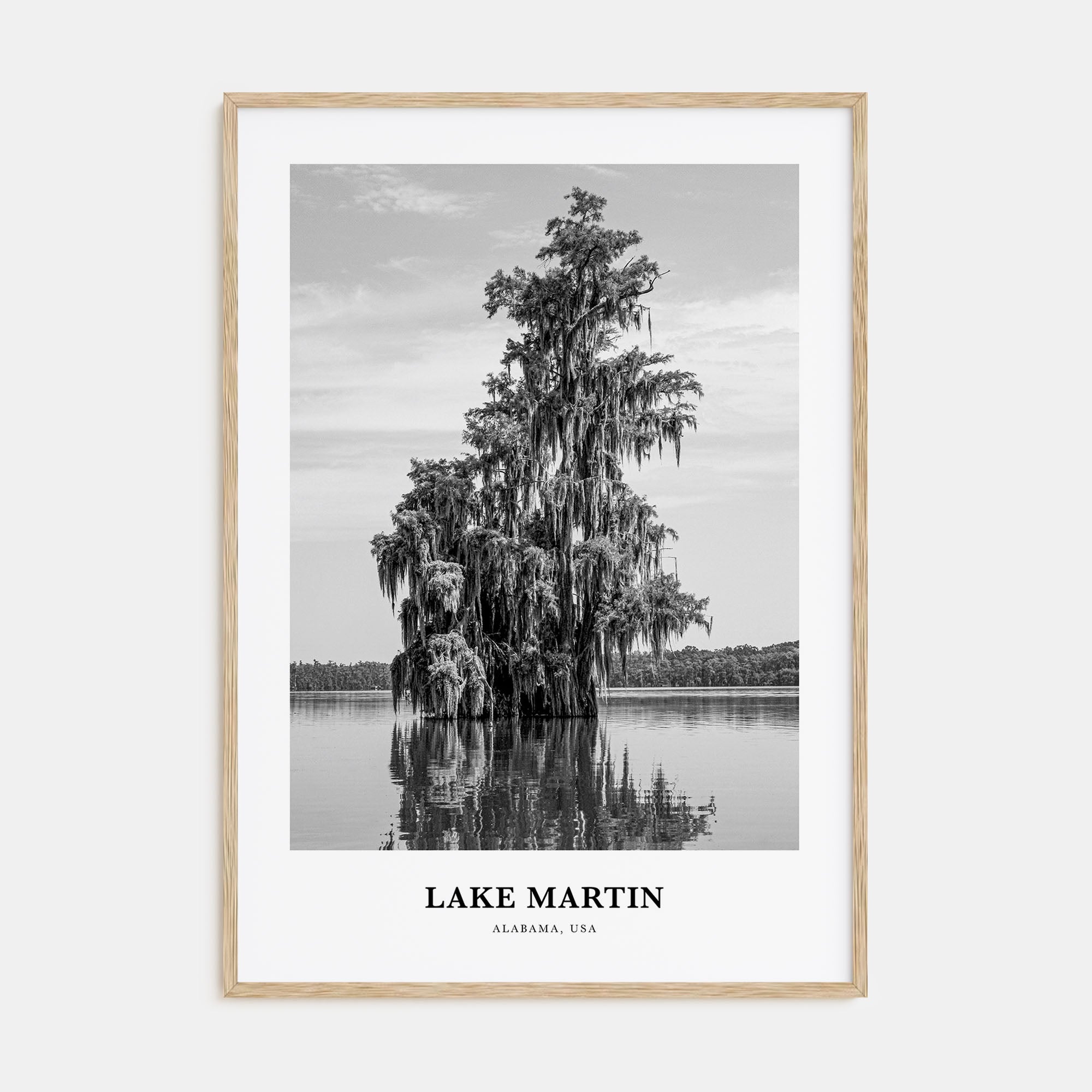Lake Martin Portrait B&W No 1 Poster