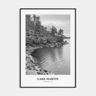 Lake Martin Portrait B&W No 2 Poster