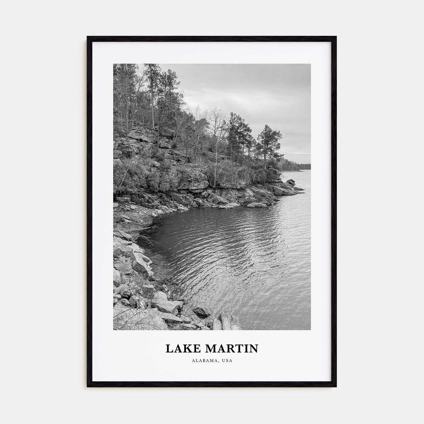 Lake Martin Portrait B&W No 2 Poster