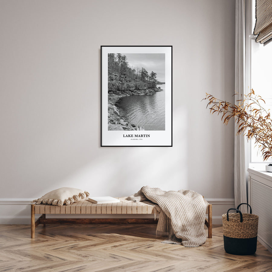 Lake Martin Portrait B&W No 2 Poster
