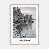 Lake Martin Portrait B&W No 2 Poster