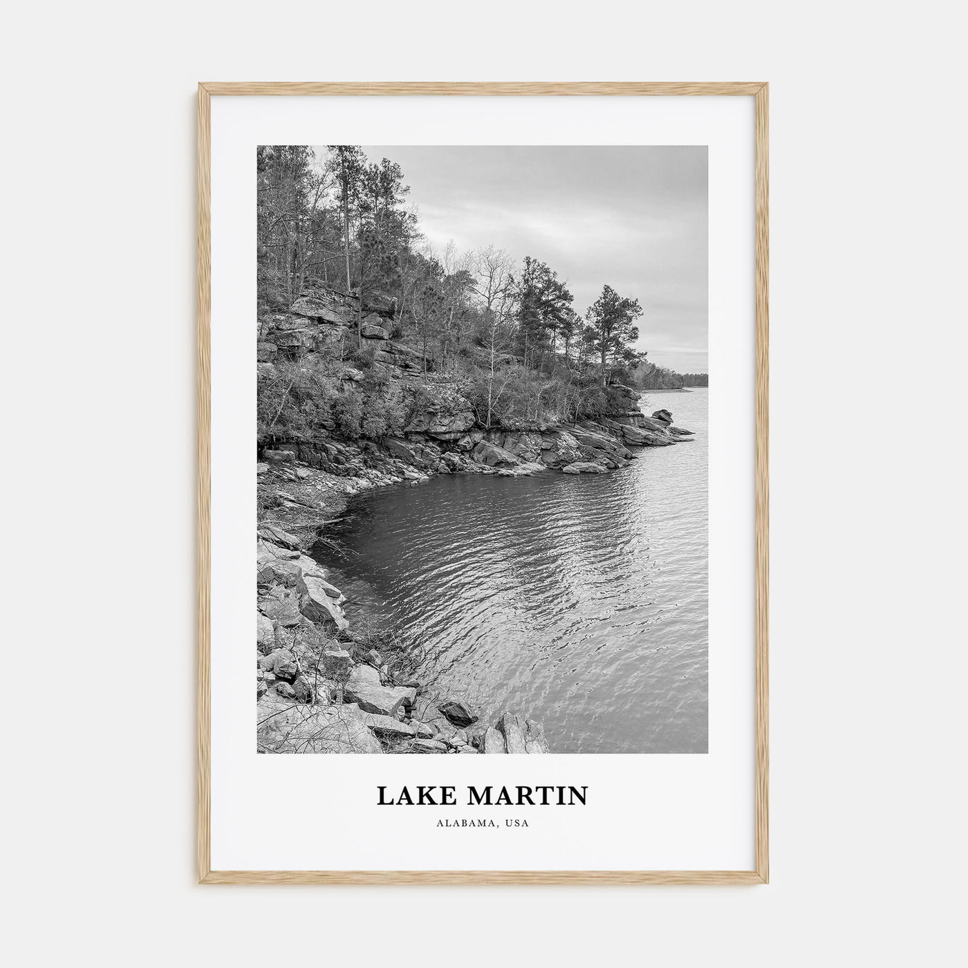 Lake Martin Portrait B&W No 2 Poster