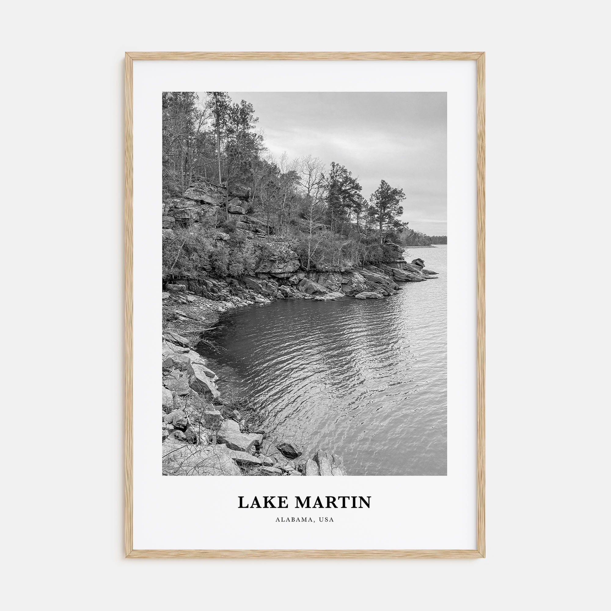 Lake Martin Portrait B&W No 2 Poster
