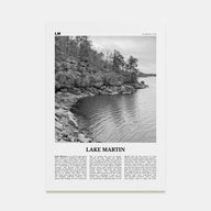 Lake Martin Travel B&W No 1 Poster