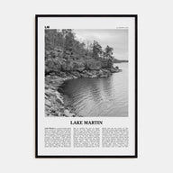 Lake Martin Travel B&W No 1 Poster