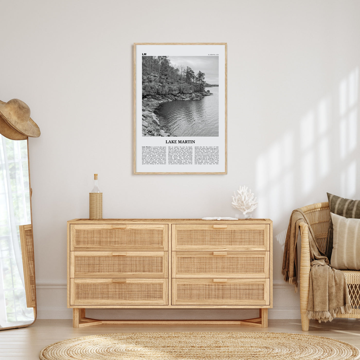 Lake Martin Travel B&W No 1 Poster