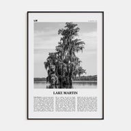 Lake Martin Travel B&W No 2 Poster