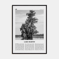 Lake Martin Travel B&W No 2 Poster