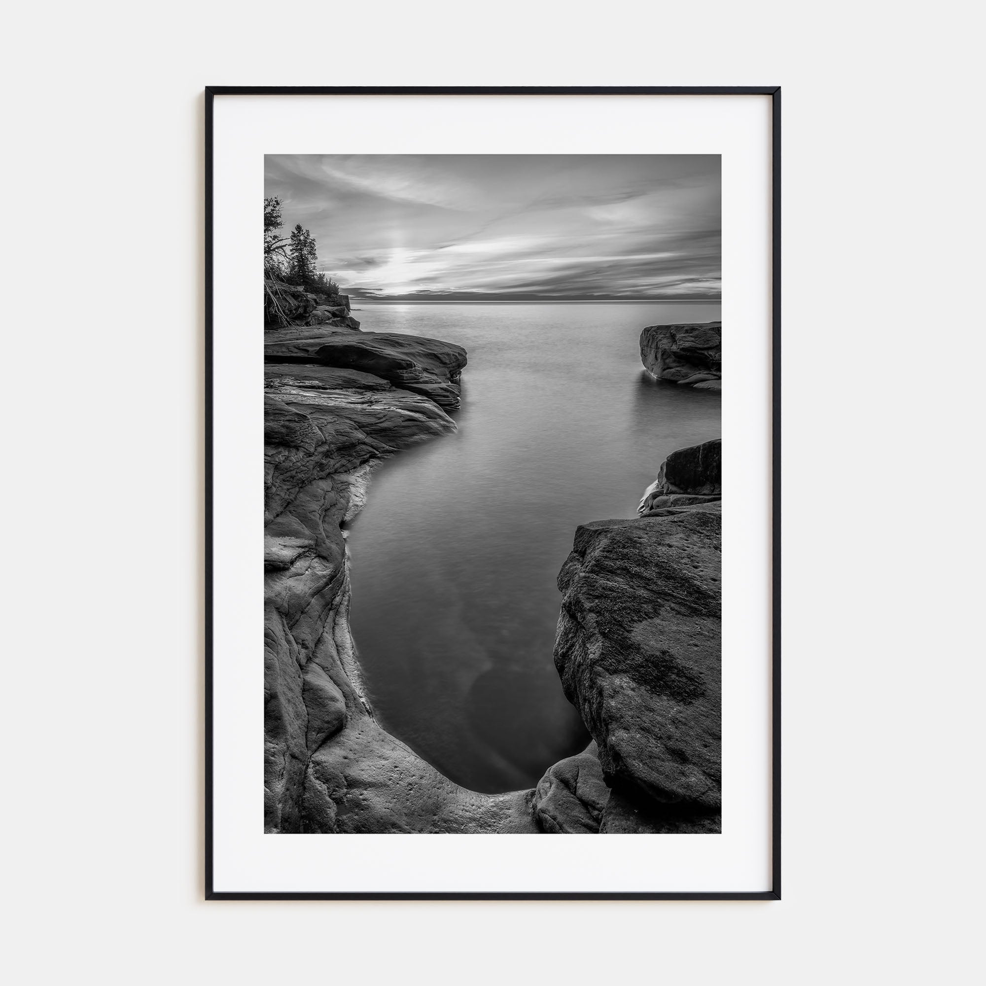 Lake Michigan Photo B&W No 2 Poster