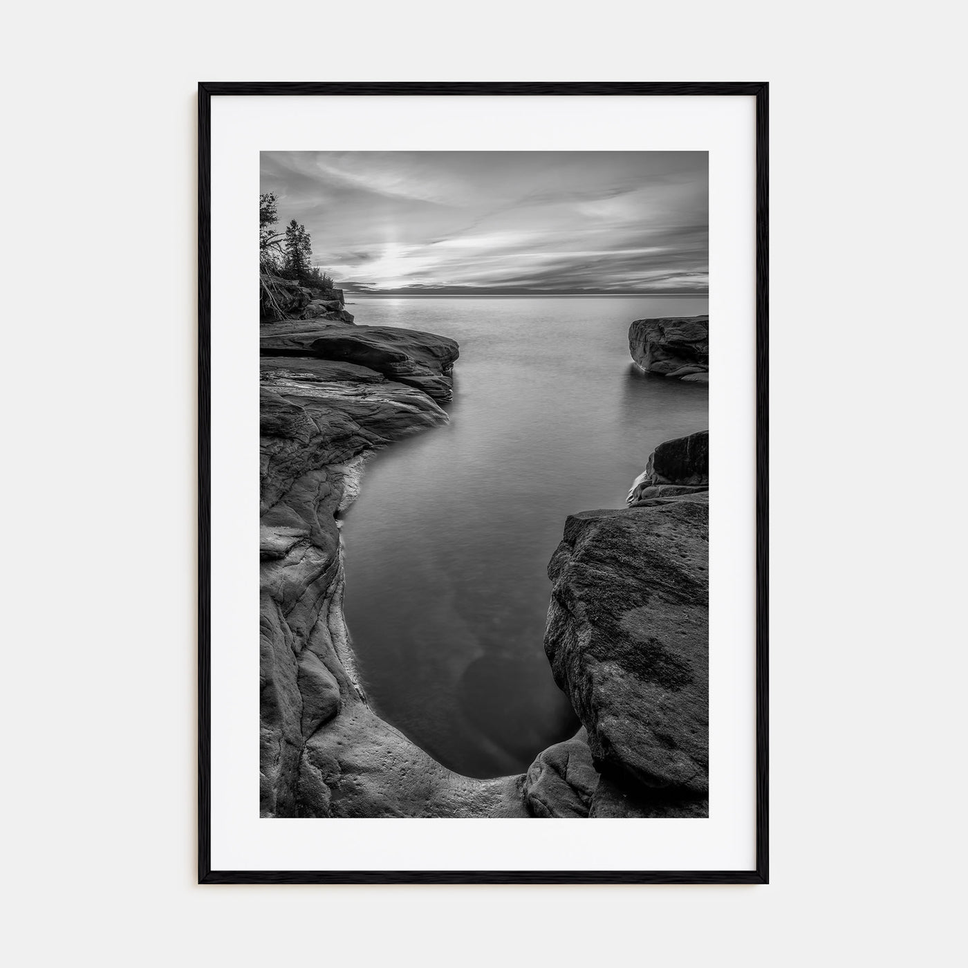 Lake Michigan Photo B&W No 2 Poster