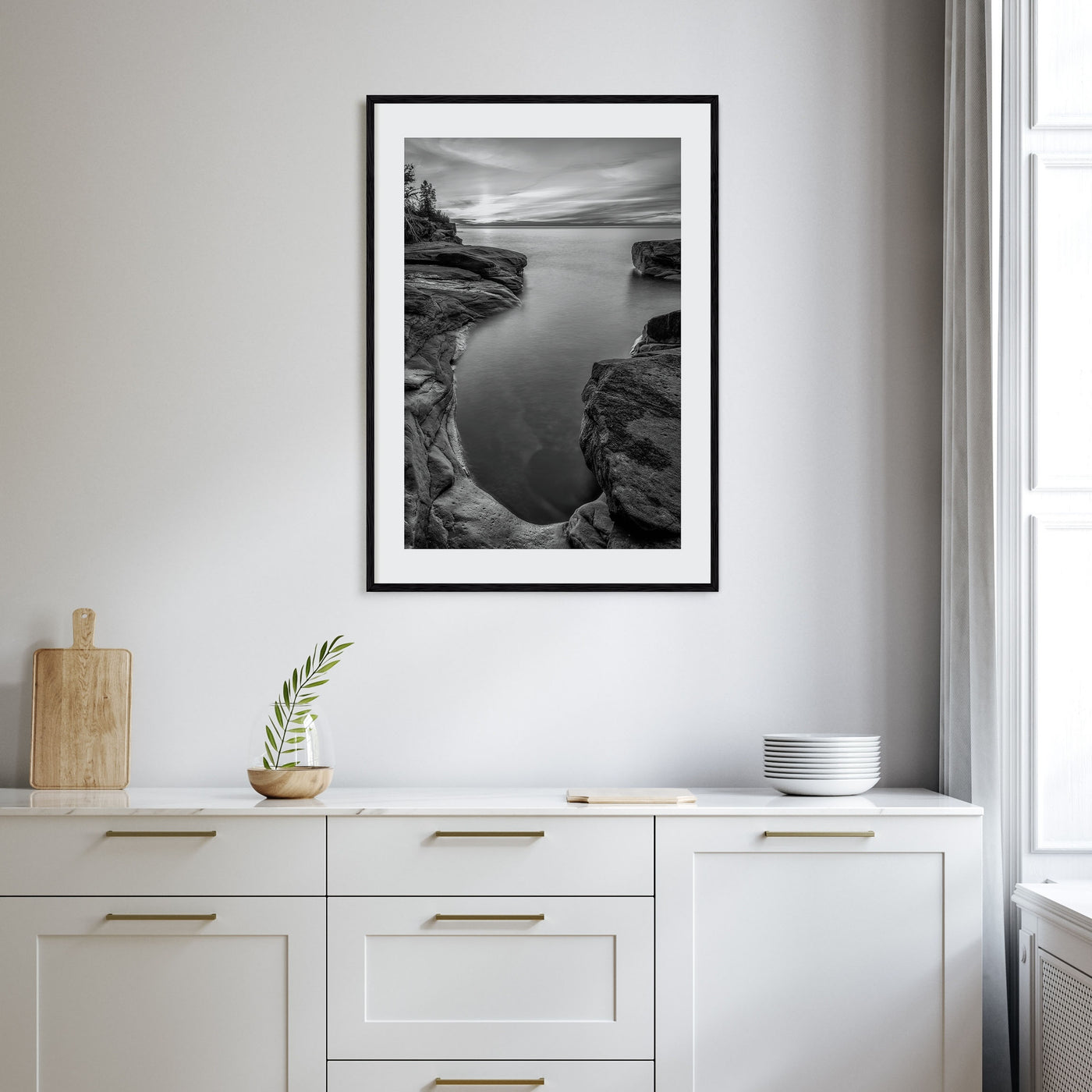 Lake Michigan Photo B&W No 2 Poster