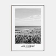 Lake Michigan Portrait B&W Poster