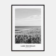 Lake Michigan Portrait B&W Poster