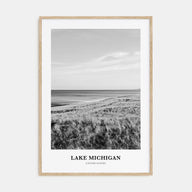 Lake Michigan Portrait B&W Poster