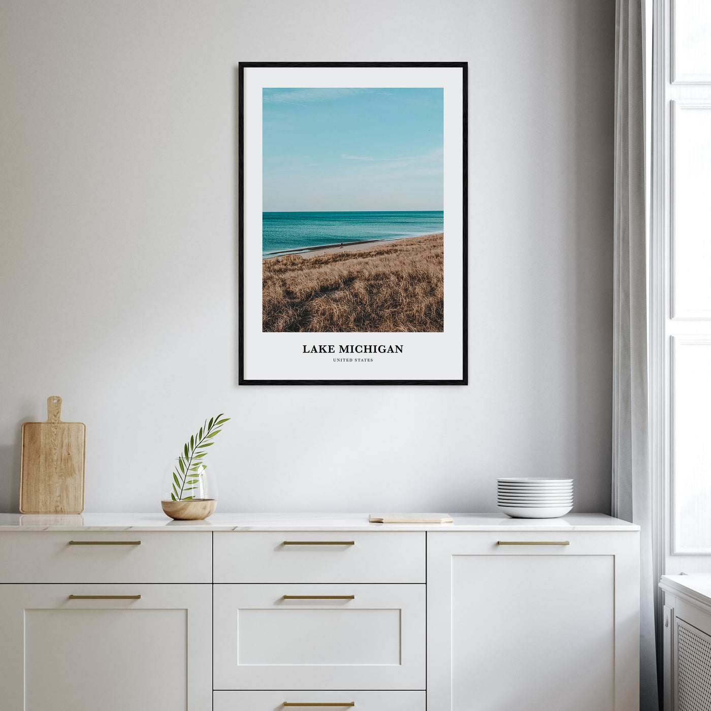 Lake Michigan Portrait Color Poster