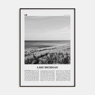 Lake Michigan Travel B&W Poster