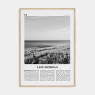 Lake Michigan Travel B&W Poster