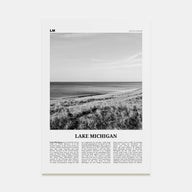 Lake Michigan Travel B&W Poster