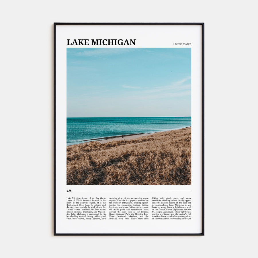 Lake Michigan Travel Color Poster