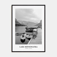 Lake Minnewanka Portrait B&W Poster